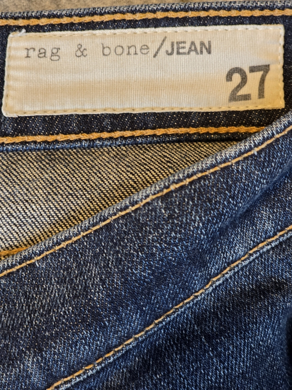 Rag & Bone "Tomboy" Slim Straight Jeans in Aged Dark Wash – Size 27 X 28.5" - Picture 16 of 16